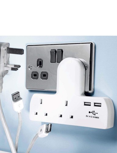 Double plug adapter with - plug,
