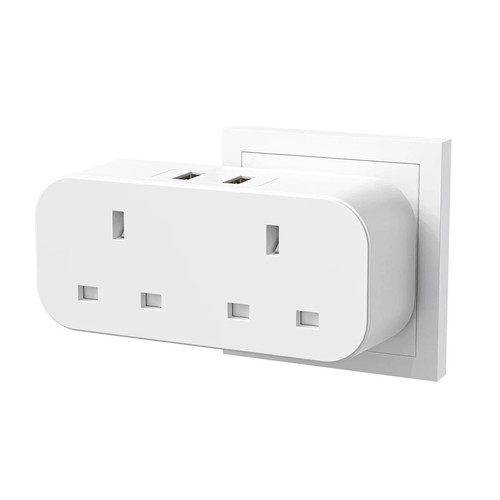Double plug adaptor way - double, 2