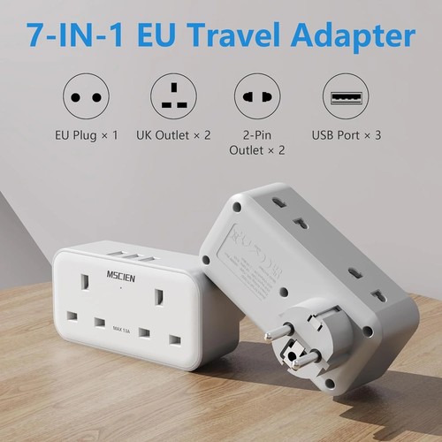 Plug adapter with usb - 3,