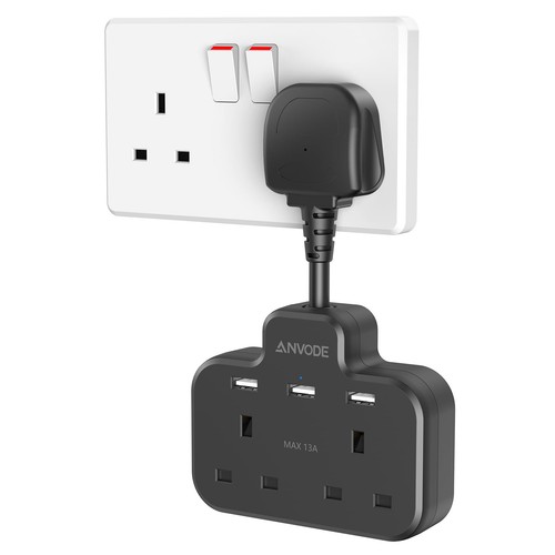 Double plug adaptor - plug, usb