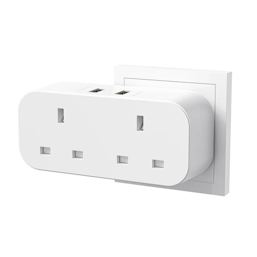 Double plug adaptor way - double, 2