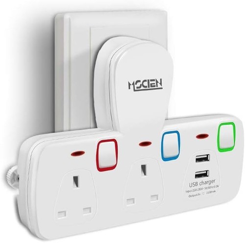 Compact plug adapter with - plug, 2