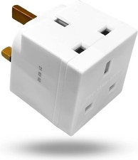 Two Way Double Plug Adapter
