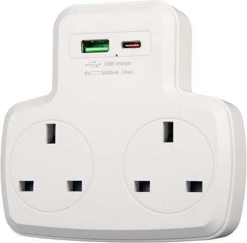 Double adaptor plug - adaptor, uk