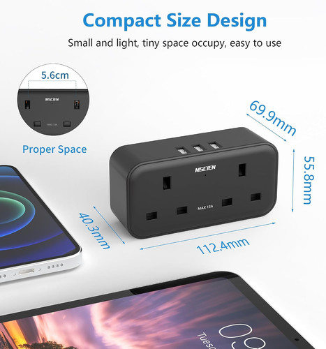 Double plug adapter way with - adapter,