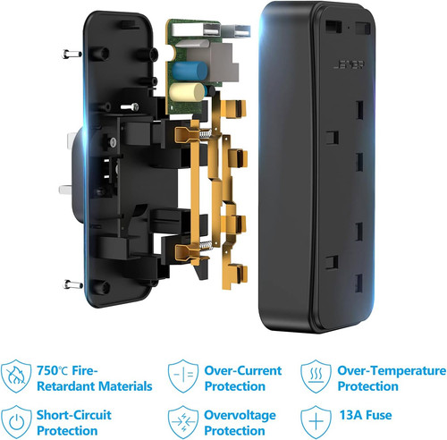 Double plug adapter - double, usb