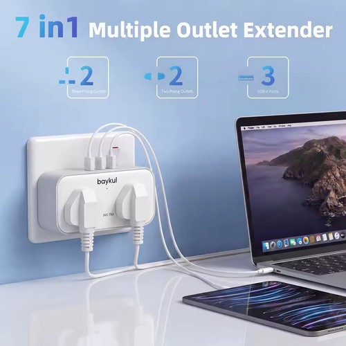 Baykul double plug adapter - double,