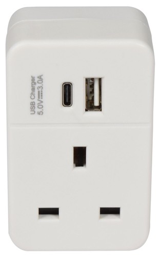 Plug through mains charger - uk,