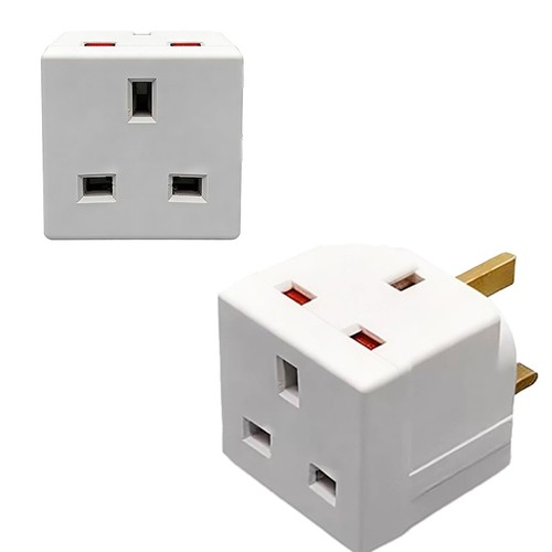 Way block plug 13a mains - plug, uk