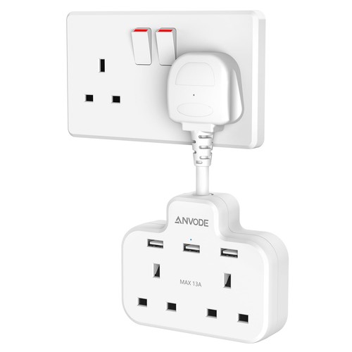 Double plug adaptor with usb - plug,