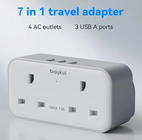 Plug adapter with usb - 3,